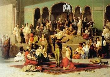 unknow artist Arab or Arabic people and life. Orientalism oil paintings  259